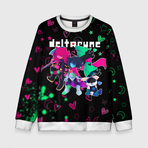 Детский свитшот 3D Герои игры Deltarune neon, цвет 3D печать