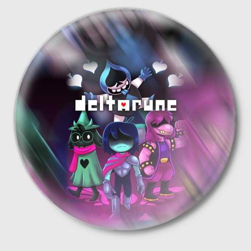 Значок Deltarune Герои в бой!, цвет белый