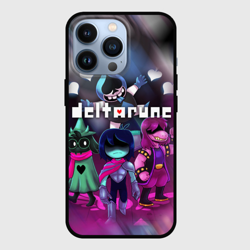 Чехол для iPhone 13 Pro Deltarune Герои в бой!, цвет черный