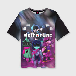 Женская футболка oversize 3D Deltarune Герои в бой!