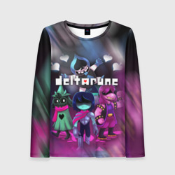 Женский лонгслив 3D Deltarune Герои в бой!