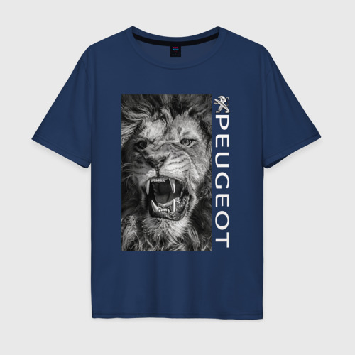 Мужская футболка хлопок Oversize Lion/Peugeot