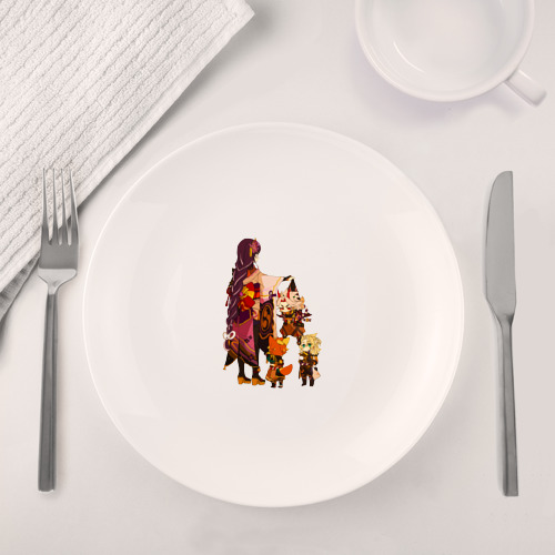 Набор: тарелка + кружка Маленькие Итто, Горо и Кадзуха с Баал Геншин Импакт - фото 4