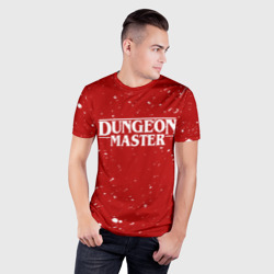 Мужская футболка 3D Slim Dungeon master blood Гачимучи красный - фото 2