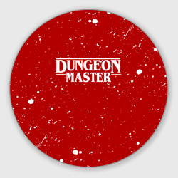 Круглый коврик для мышки Dungeon master blood Гачимучи красный
