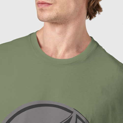 Мужская футболка хлопок The Witcher эмблема две стороны, цвет авокадо - фото 6
