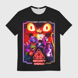 Мужская футболка 3D Five nights at Freddy's security breach