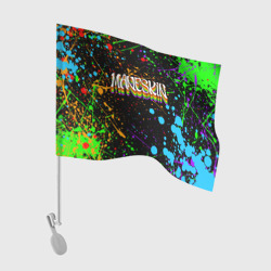 Флаг для автомобиля Maneskin, цветные краски, брызги