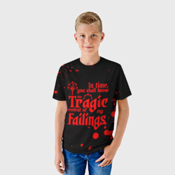 Детская футболка 3D Darkest dungeon red, брызги крови - фото 2