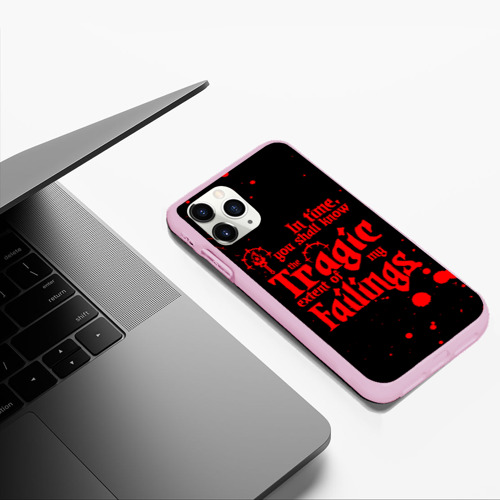 Чехол для iPhone 11 Pro Max матовый Darkest dungeon red, брызги крови, цвет розовый - фото 5