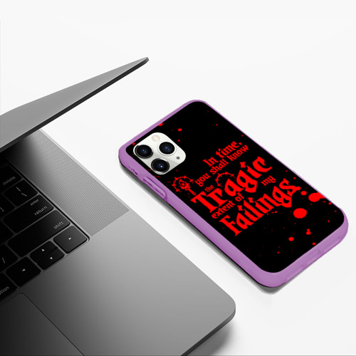 Чехол для iPhone 11 Pro Max матовый с принтом DARKEST DUNGEON RED, БРЫЗГИ КРОВИ, фото #5