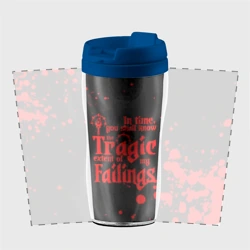 Термокружка-непроливайка Darkest dungeon red, брызги крови - фото 2