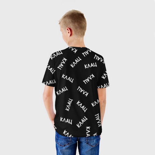 Детская футболка 3D с принтом Кот программист, вид сзади #2