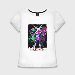 Женская футболка хлопок Slim Deltarune Heroes Attack!