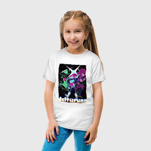 Детская футболка хлопок Deltarune Heroes Attack!, цвет белый - фото 5