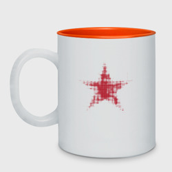 Кружка двухцветная Красная звезда СССР полутон
