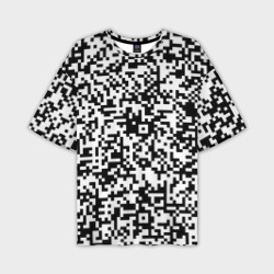 Мужская футболка oversize 3D Стиль QR код