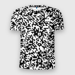 Мужская футболка 3D Slim Стиль QR код
