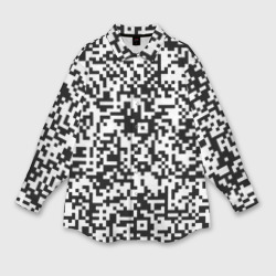 Мужская рубашка oversize 3D Стиль QR код