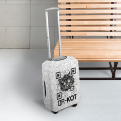 Чехол для чемодана 3D QR код котик - фото 2