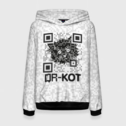 Женская толстовка 3D QR код котик