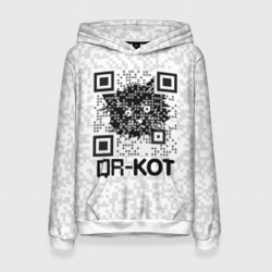 Женская толстовка 3D QR код котик