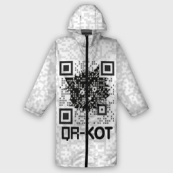 Женский дождевик 3D QR код котик