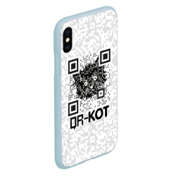 Чехол для iPhone XS Max матовый QR код котик - фото 2