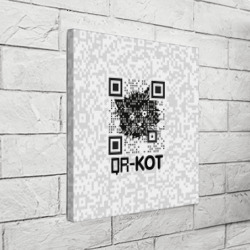 Холст квадратный QR код котик - фото 2