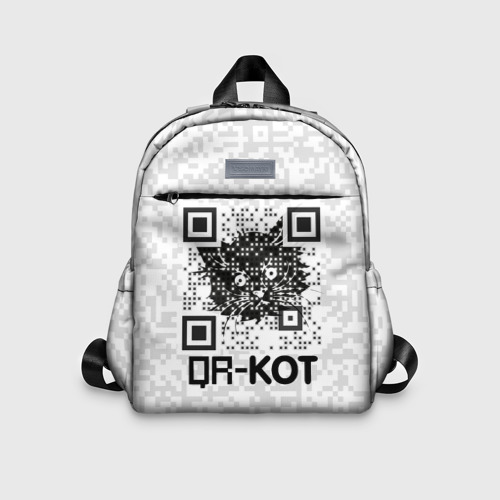 Детский рюкзак 3D QR код котик