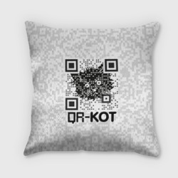 Подушка 3D QR код котик