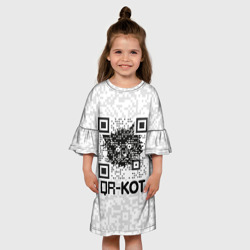 Детское платье 3D QR код котик - фото 2