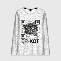 Мужской лонгслив 3D QR код котик