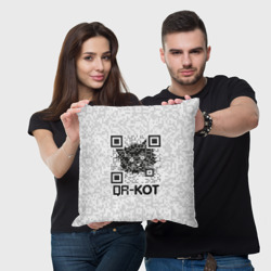 Подушка 3D QR код котик - фото 2