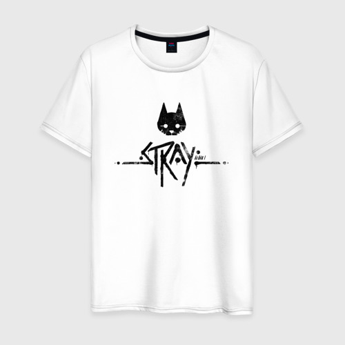 Мужская футболка хлопок Logo Stray game, цвет белый