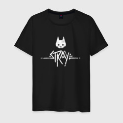 Мужская футболка хлопок Stray game logo