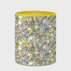 Кружка с полной запечаткой Разная Денежная Валюта Доллары, Евро, Франки - фото 2