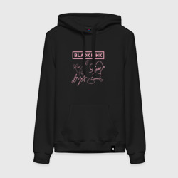 Женская толстовка хлопок Blackpink автографы Блэкпинк