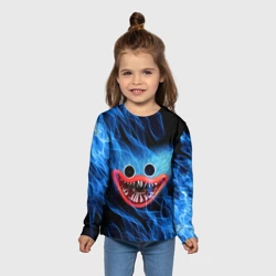 Детский лонгслив 3D Poppy Playtime Хаги Ваги в огне - фото 2