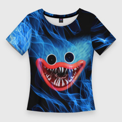 Женская футболка 3D Slim Poppy Playtime Хаги Ваги в огне