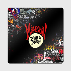 Магнит виниловый Квадрат Maneskin, логотипы рок групп