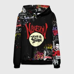 Мужская толстовка 3D Maneskin, логотипы рок групп