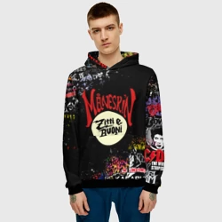 Мужская толстовка 3D Maneskin, логотипы рок групп - фото 2