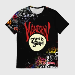 Мужская футболка 3D Maneskin, логотипы рок групп