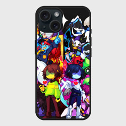 Чехол силиконовый для Apple iPhone 15 матовый Deltarune Undertale