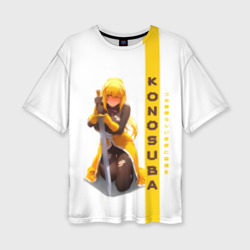 Женская футболка oversize 3D Даркнесс - Konosuba