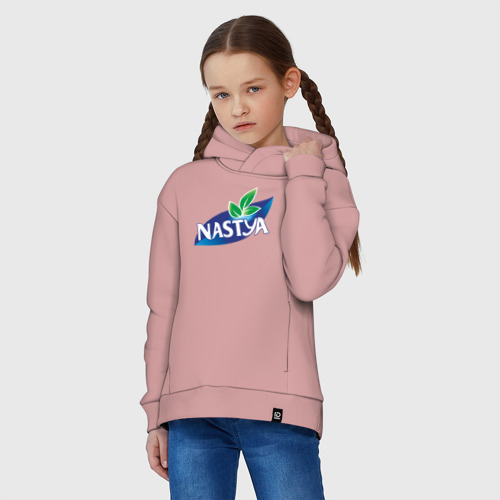 Детское худи Oversize хлопок Nestea Настя, цвет пыльно-розовый - фото 3