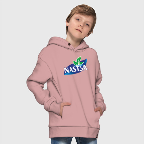 Детское худи Oversize хлопок Nestea Настя, цвет пыльно-розовый - фото 9