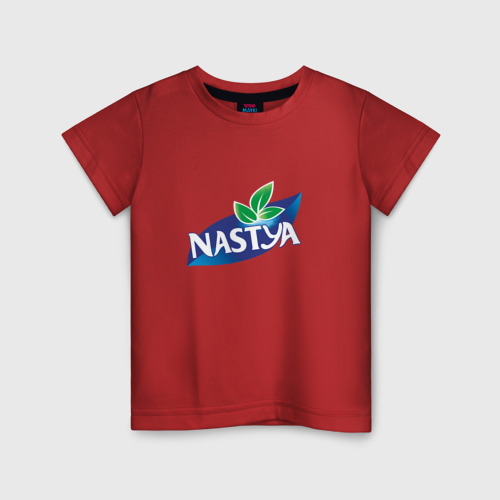Детская футболка хлопок Nestea Настя, цвет красный