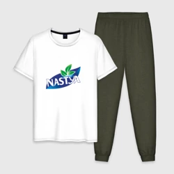 Мужская пижама с белой футболкой хлопок Nestea Настя